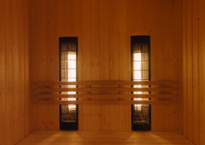 Światło w saunie infrared.